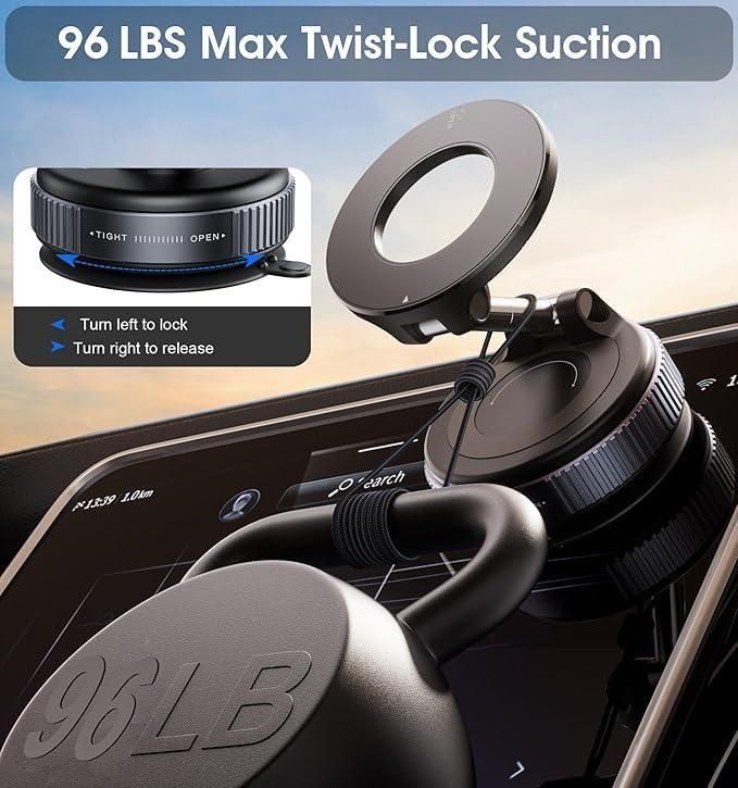 Vacuum Magnetic Suction Phone Holder