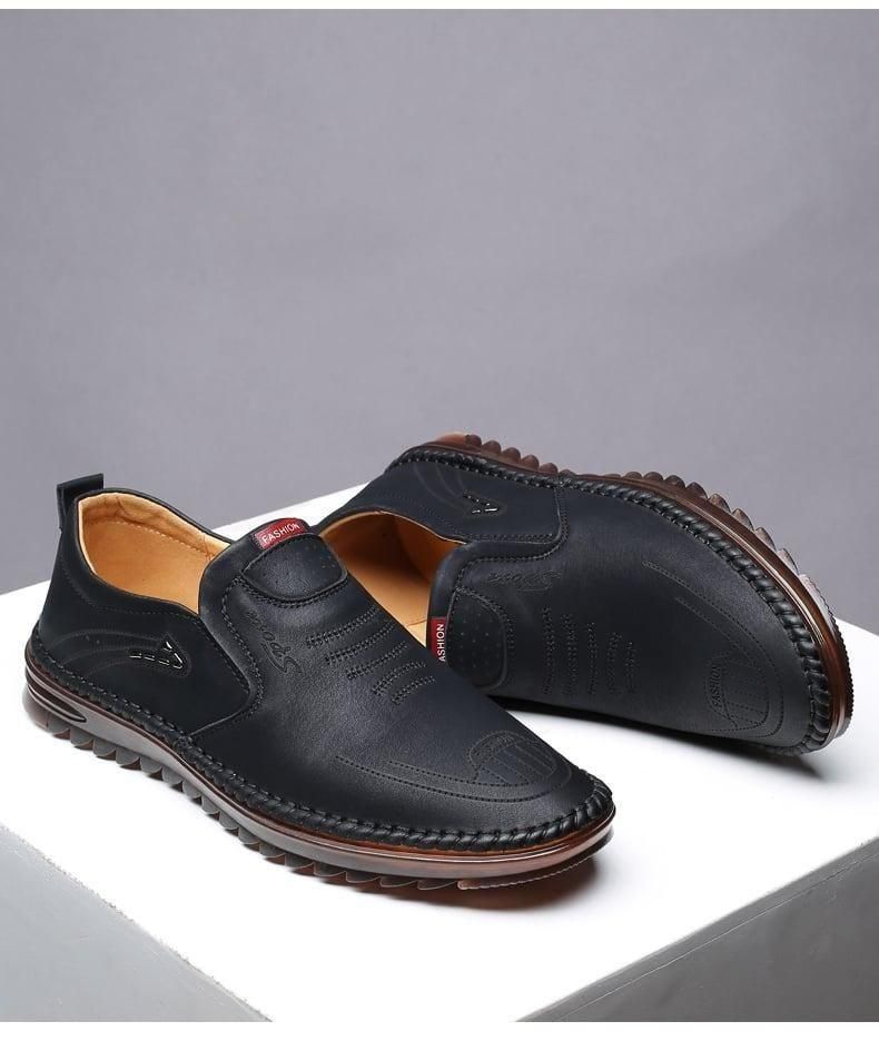 Men’s Soft Leather Casual Slip-On Shoes – Stylish Comfort for Everyday Wear