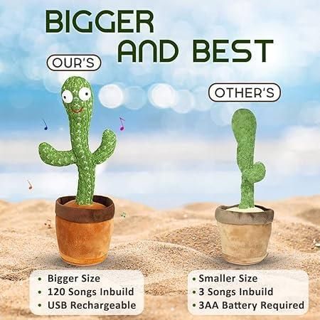 LED Musical Dancing & Mimicry Cactus Toy for Kids