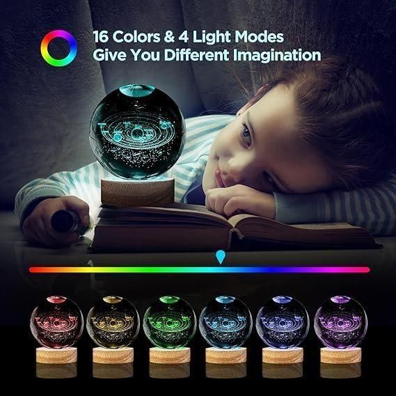 3D Crystal Lamp Ball | Assorted Color Designs