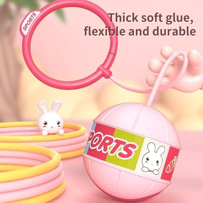 Flash Wheel Skip Ball Ankle Toy for Kids (Multicolor)