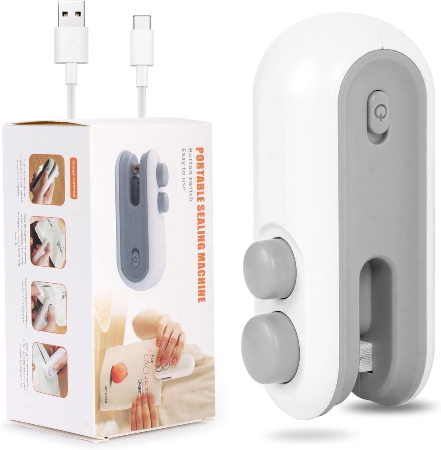 2-in-1 Portable Mini USB Rechargeable Bag Sealer & Cutter