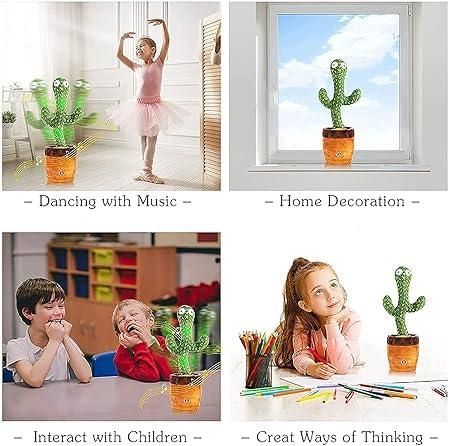 LED Musical Dancing & Mimicry Cactus Toy for Kids