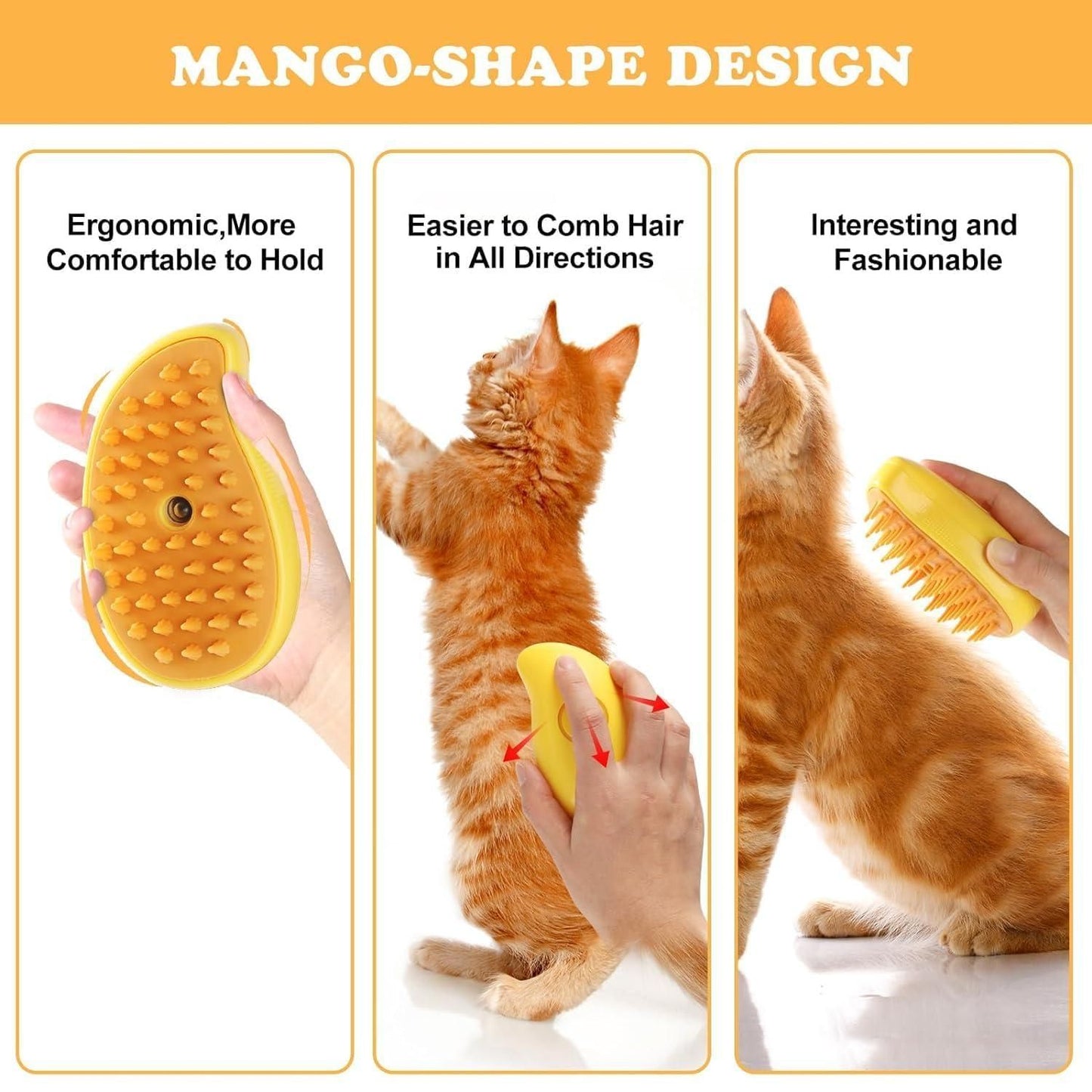 3-in-1 Steaming Pet Hair Brush