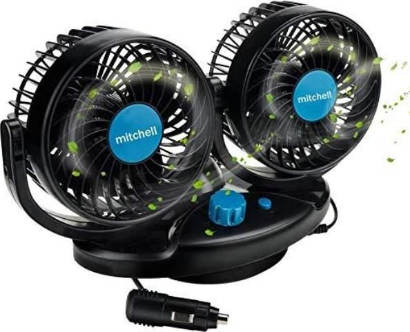 USB Silent 360° Rotatable Car Cooling Fan