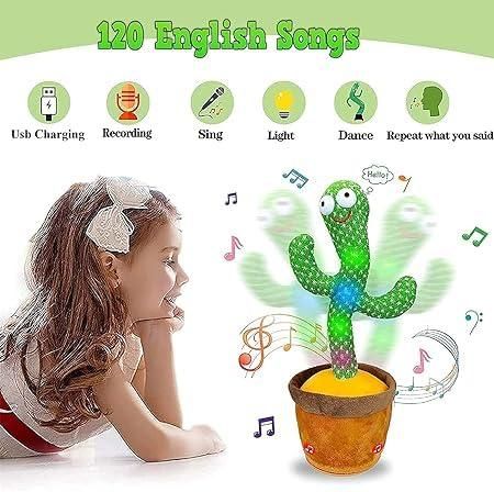 LED Musical Dancing & Mimicry Cactus Toy for Kids