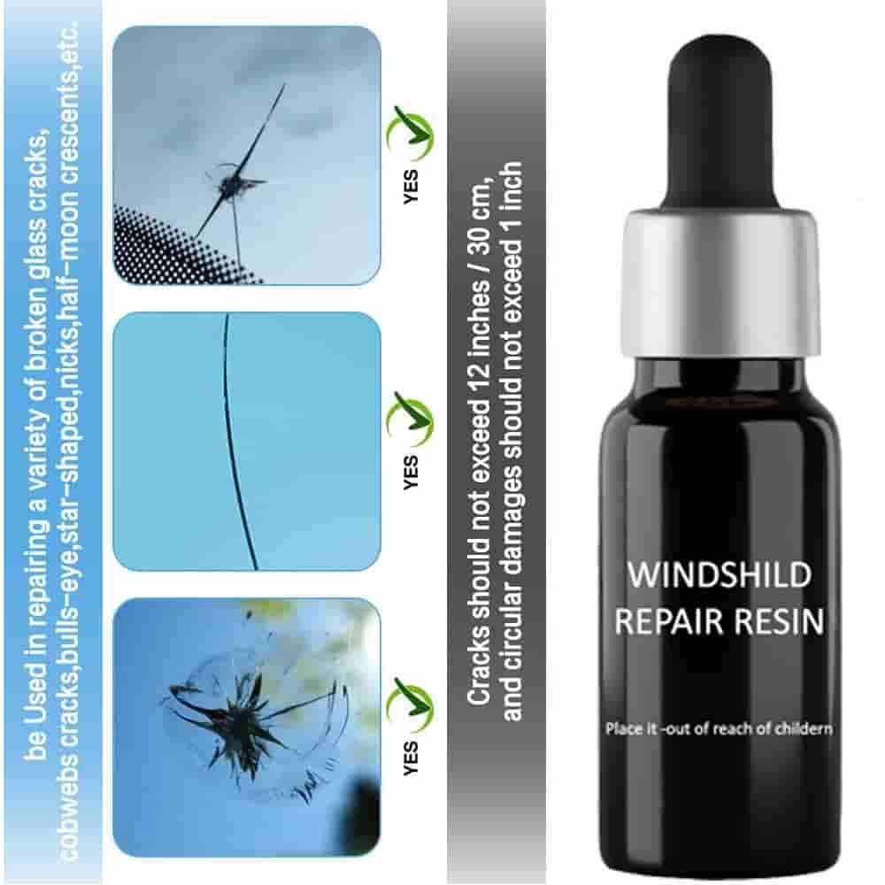 Windshield Repair Resin – Glass Repair Kit (Pack of 1)