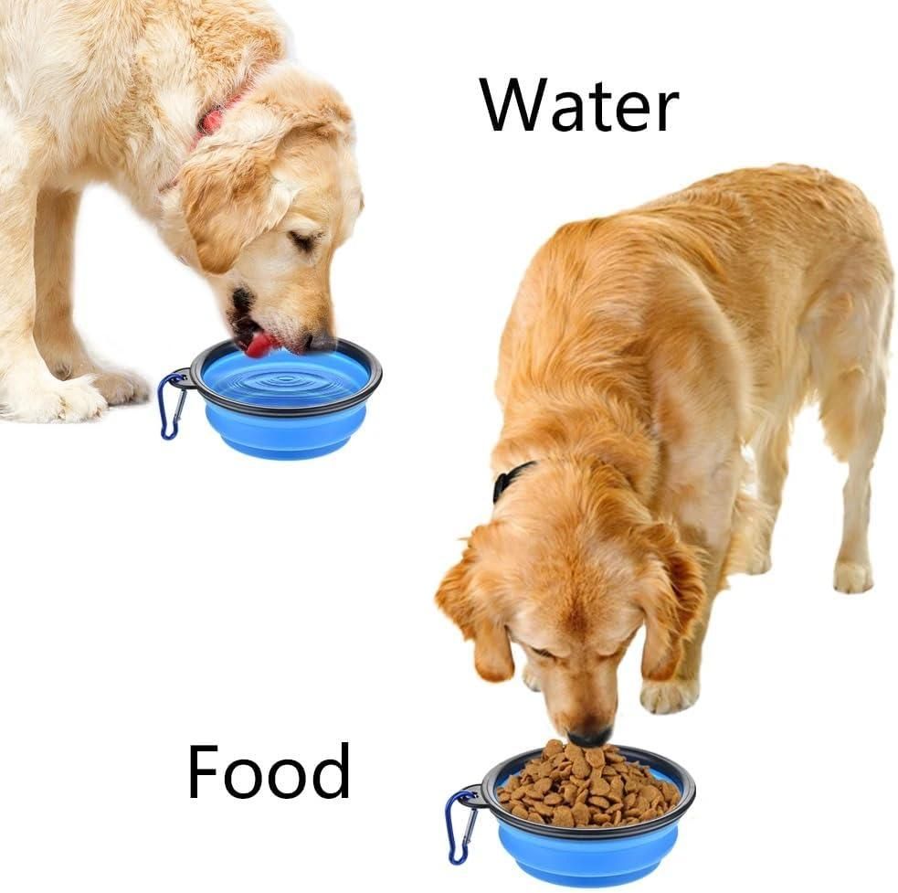 Foldable Silicone Pet Feed Bowl – Compact & Travel-Friendly