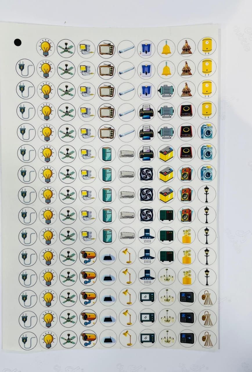 3D Premium Switch Stickers – Assorted Vinyl Labels for Home & Office (Pack of 149)