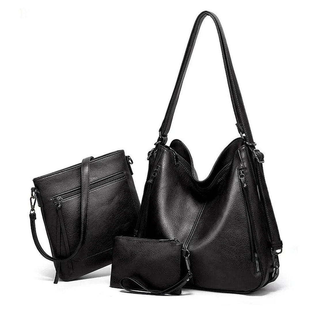 3-Pcs Handbags Set for Women – Stylish Faux Leather Combo