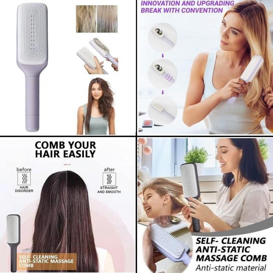 Self-Cleaning Anti-Static Massage Hair Comb