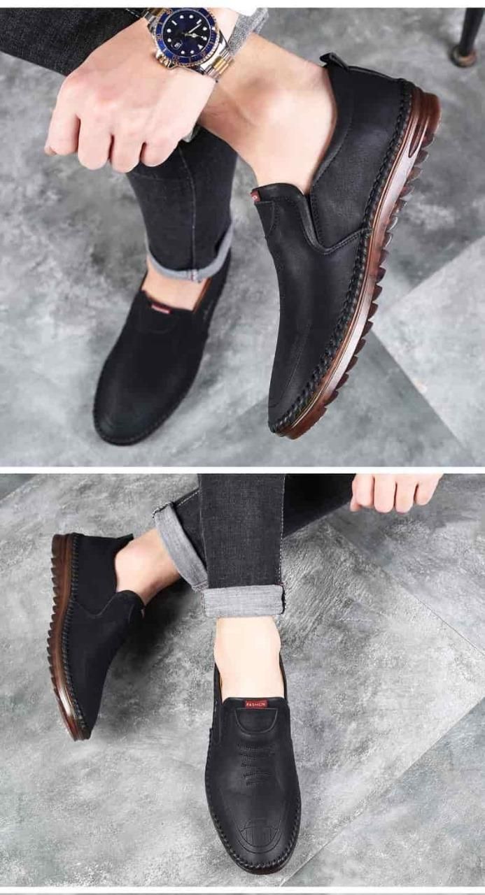 Men’s Soft Leather Casual Slip-On Shoes – Stylish Comfort for Everyday Wear