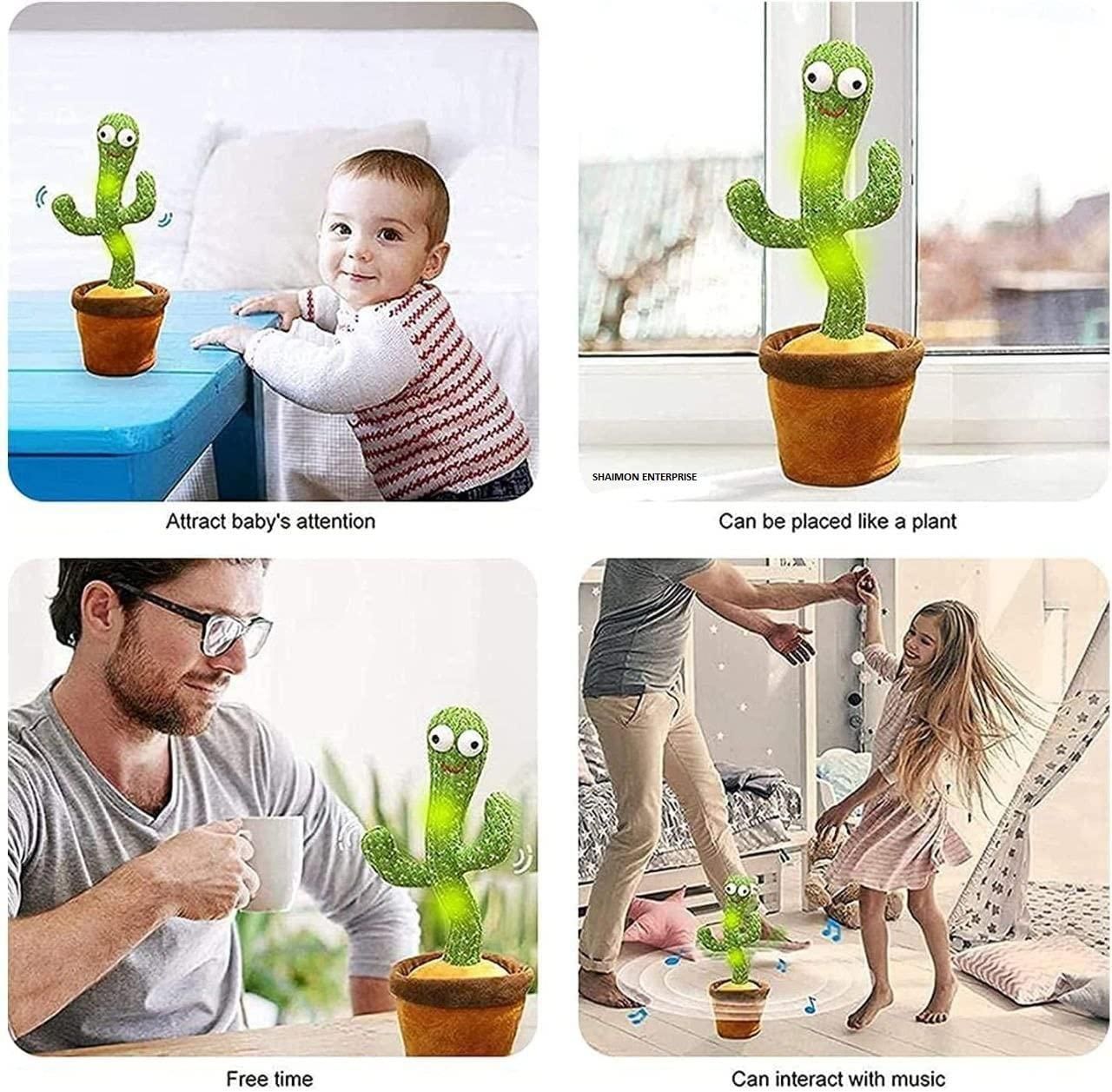 LED Musical Dancing & Mimicry Cactus Toy for Kids