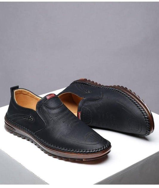 Men’s Soft Leather Casual Slip-On Shoes – Stylish Comfort for Everyday Wear