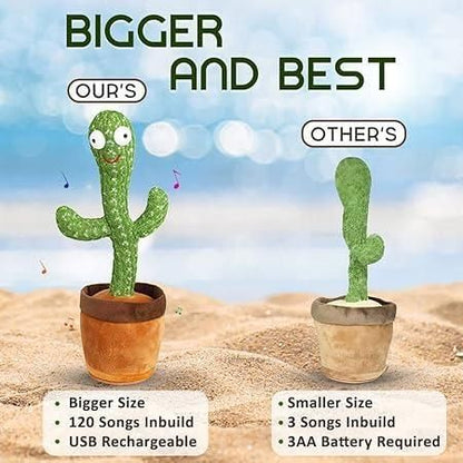 LED Musical Dancing & Mimicry Cactus Toy for Kids