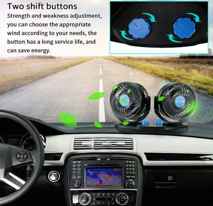 USB Silent 360° Rotatable Car Cooling Fan