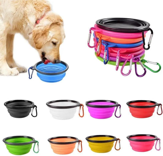 Foldable Silicone Pet Feed Bowl – Compact & Travel-Friendly