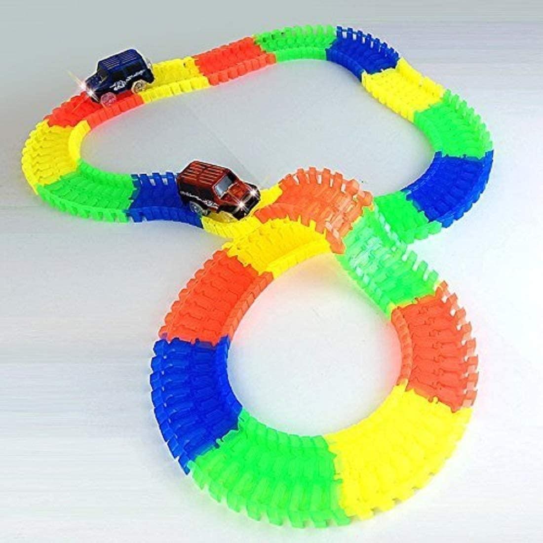 Magic Tracks Flexible Glow-in-the-Dark Racetrack with 3D LED Car