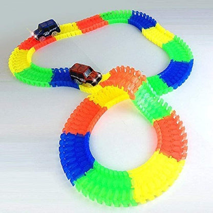 Magic Tracks Flexible Glow-in-the-Dark Racetrack with 3D LED Car