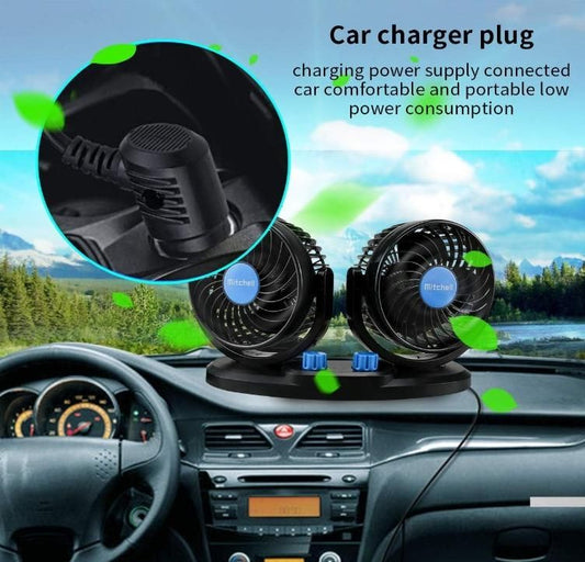 USB Silent 360° Rotatable Car Cooling Fan