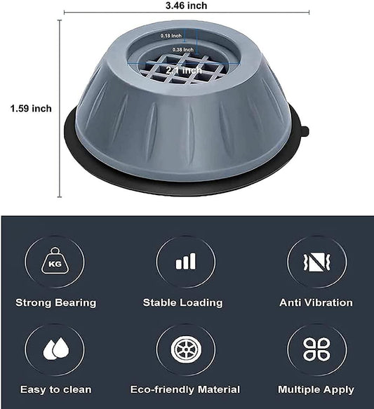 Anti Vibration Pads for Washing Machine – Shockproof Rubber Feet for Washer