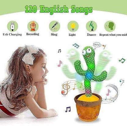 LED Musical Dancing & Mimicry Cactus Toy for Kids