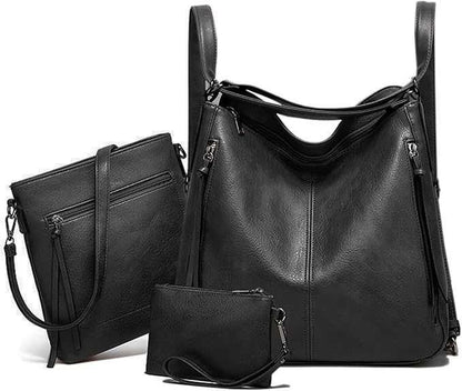 3-Pcs Handbags Set for Women – Stylish Faux Leather Combo