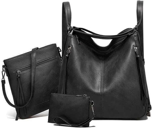 3-Pcs Handbags Set for Women – Stylish Faux Leather Combo