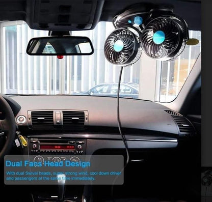 USB Silent 360° Rotatable Car Cooling Fan