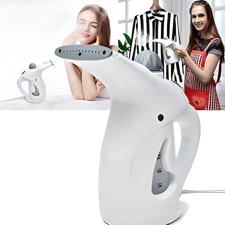 2-in-1 Fast Heat-Up Handheld Garment & Facial Steamer Iron Brush