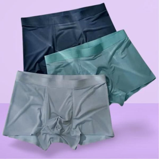Men's Ice Silk Briefs Boxers (Pack of 3) | Ultra Soft & Breathable Innerwear