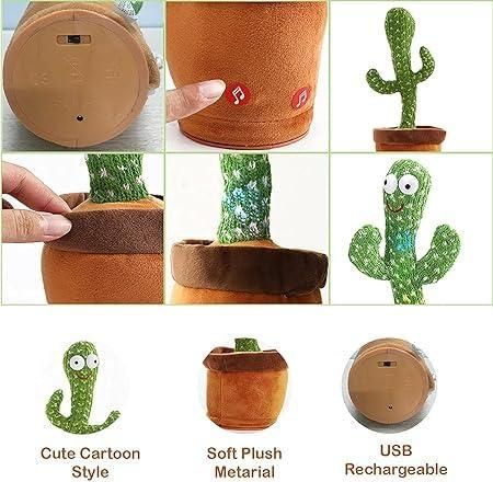 LED Musical Dancing & Mimicry Cactus Toy for Kids