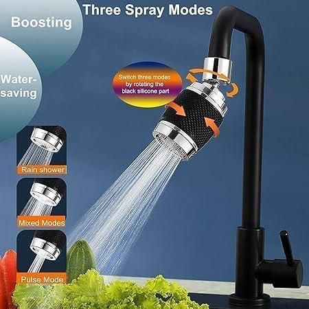 3-Modes Kitchen Sink Faucet – Manual Handle-Controlled Health Faucet