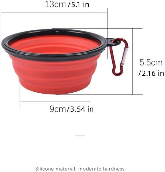 Foldable Silicone Pet Feed Bowl – Compact & Travel-Friendly